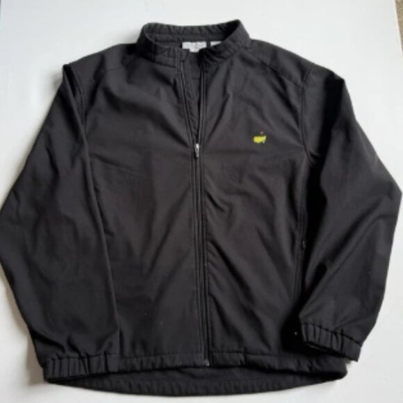 Masters Tournament Golf Jacket Black Full Zip Windbreaker Men's Size XL - Picture 1 of 6